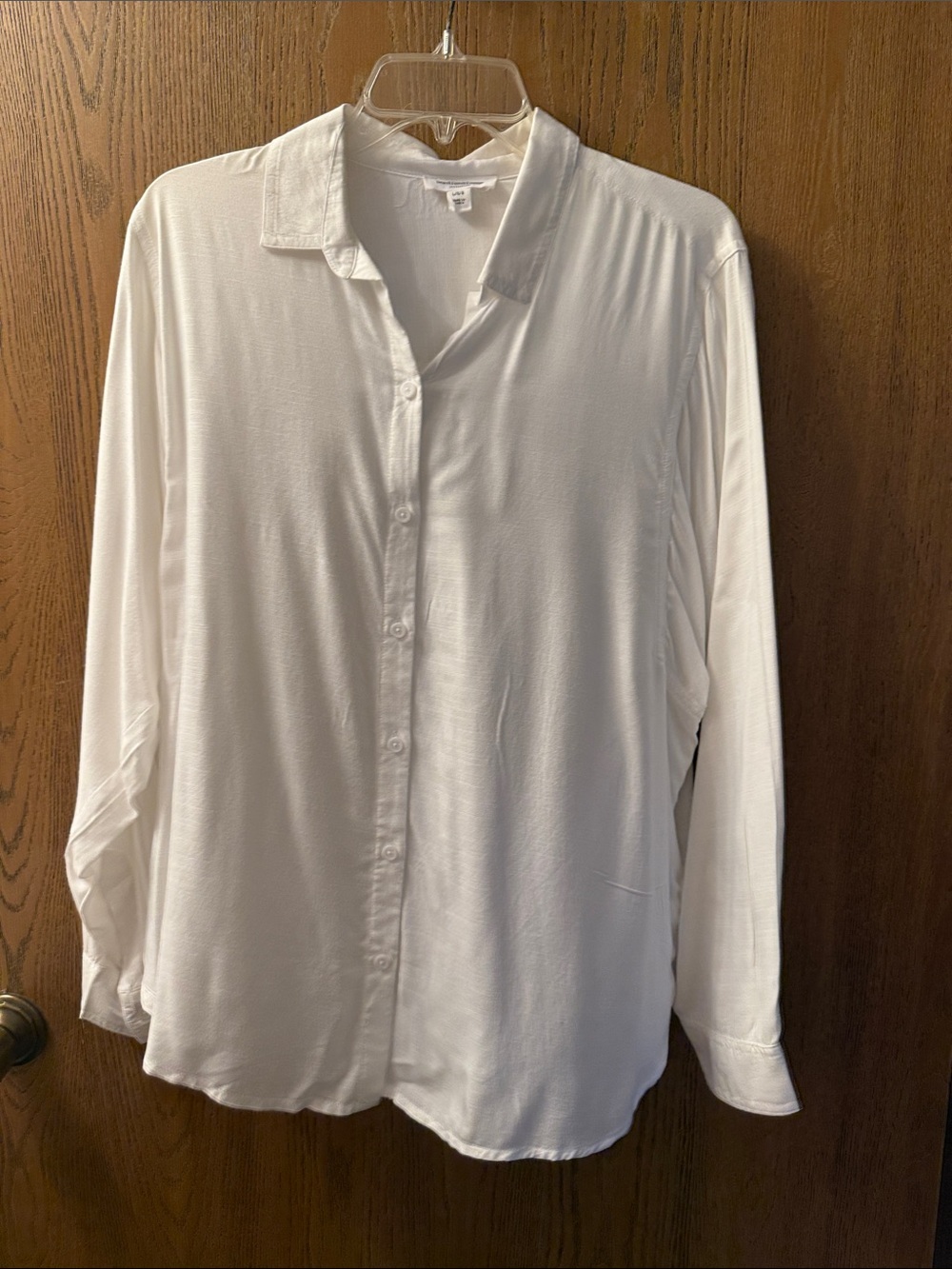White Button-Down Long Sleeve Shirt
